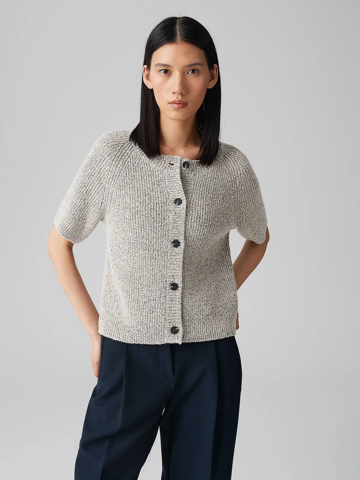 OPUS | Strickjacke DACKI | dunkelblau